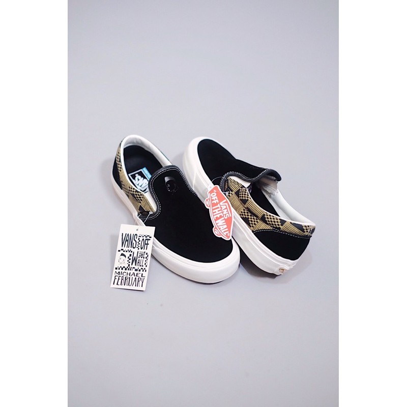 Vans Slip On X “Michael February” Black Olive (Ultracush Insole) - 100% ORIGINAL / AUTHORIZED ITEMS