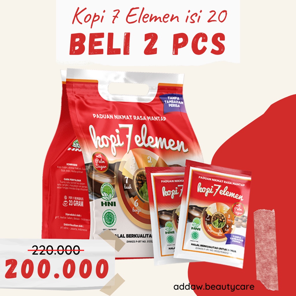 

PAKET 2 PCS KOPI 7 ELEMEN (20 sachet )