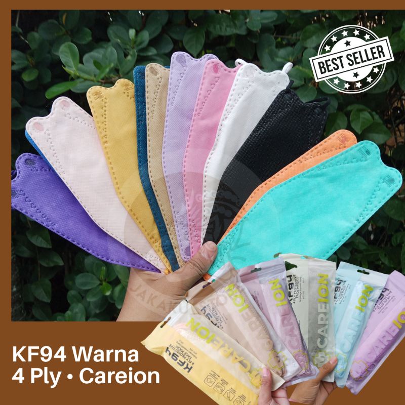 MASKER WARNA KF94 4PLY KF94 DAILY MASK WEMASK CAREION ONECARE MOTIF
