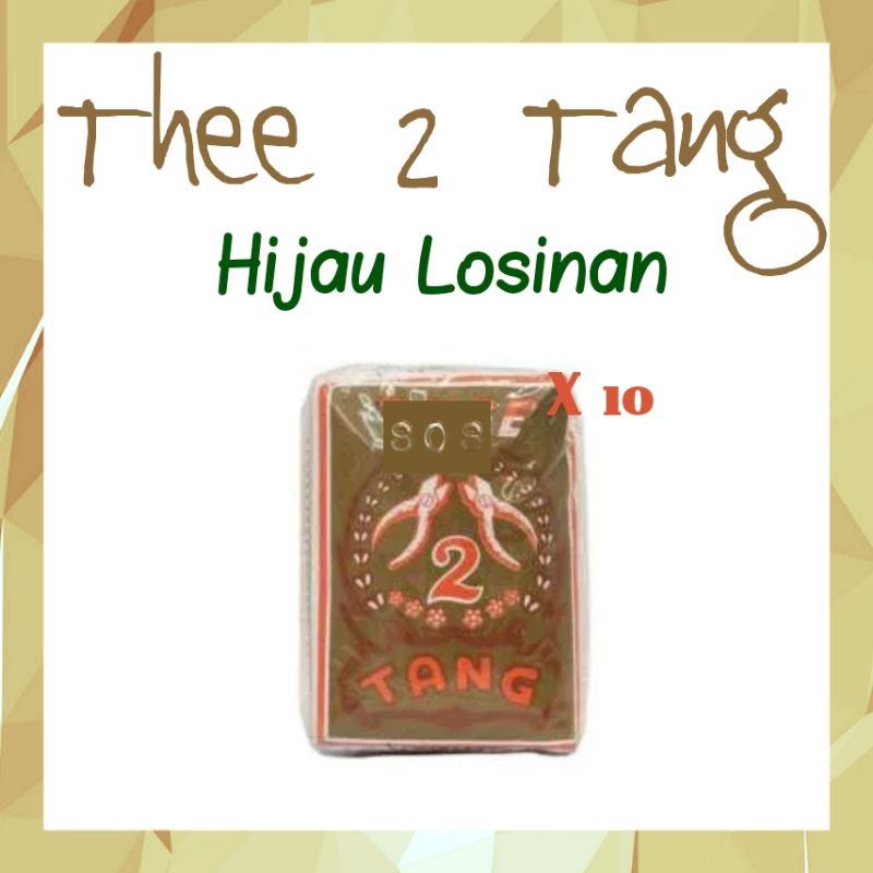 

《OS3》 Thee 2 Tang - Teh 2 Tang Hijau Bunga Melati Losinan isi 10 pack kecil