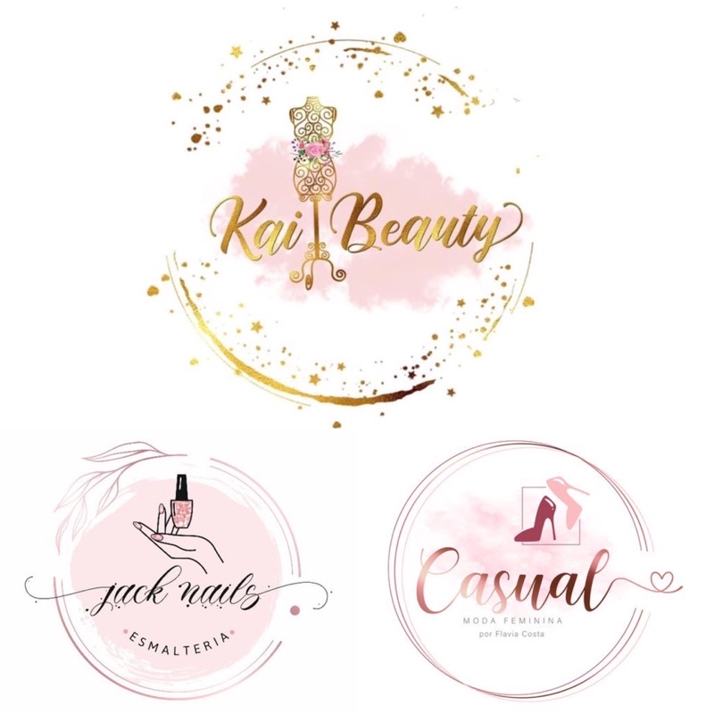 

(DRAN FASHION NAIL) JASA BIKIN DESAIN LOGO OLSHOP BISNIS SIMPEL ELEGAN
