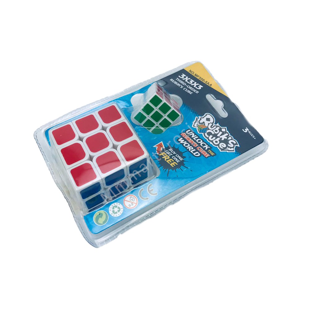 Mainan / Rubik Cube / Rubik Puzzle / 3x3 / isi 2pcs / No.MF550-5AA