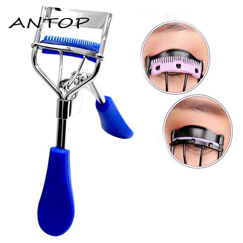 Penjepit Bulu Mata Dengan Bantalan Isi Ulang Dan Sisir Bulu Mata Sempurna ANTOP