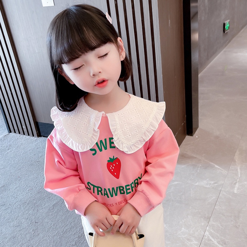 Plazababyku PASSWORD ATASAN SWEET STRAWBERRY Atasan Sweater 1 - 7 Tahun Baju Anak BerKualitas