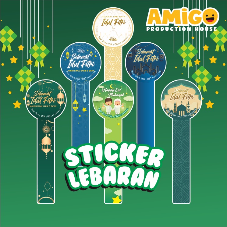 

Sticker Lebaran 2025 Sticker Idul Fitri Sticker Segel Toples Lebaran Kue Kering Ramadan