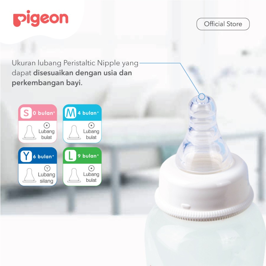 Pigeon Nipple Peristaltic Slim Neck blister isi 3