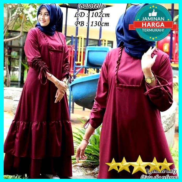 BAJU MUSLIM MAXI SAHIRA DRESS MAROON