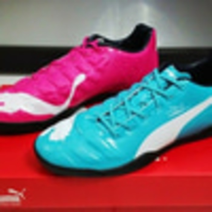 PROMO Sepatu Futsal Puma Evopower Tricks Blue Pink TERLARIS