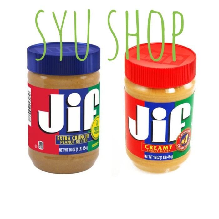 

jif peanut butter 454 gr extra crunchy creamy selai kacang skippy usa