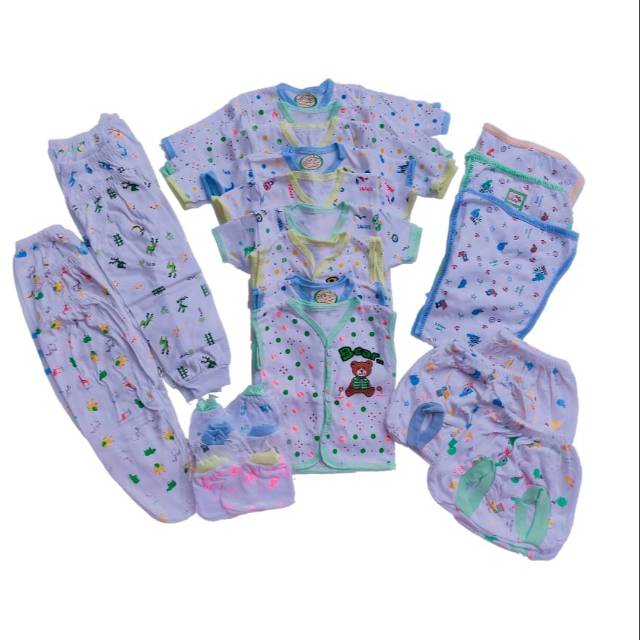 33PC PAKET BAJU  BAYI  BARU  LAHIR  100 COTTON Shopee  Indonesia