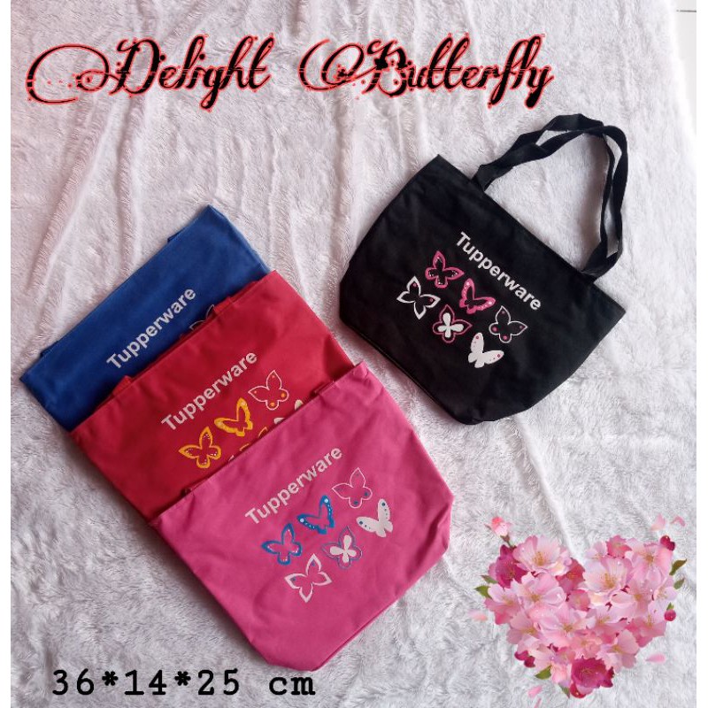 Delight Butterfly Bag / tas Tupperware kupu kupu / tas bekal kupu kupu zipper bunga es