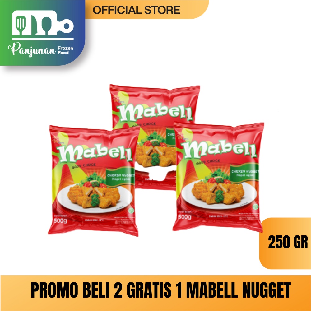 

PROMO BELI 2 GRATIS 1 MABELL CHICKEN NUGGET 250 GRAM / NAGET AYAM ENAK