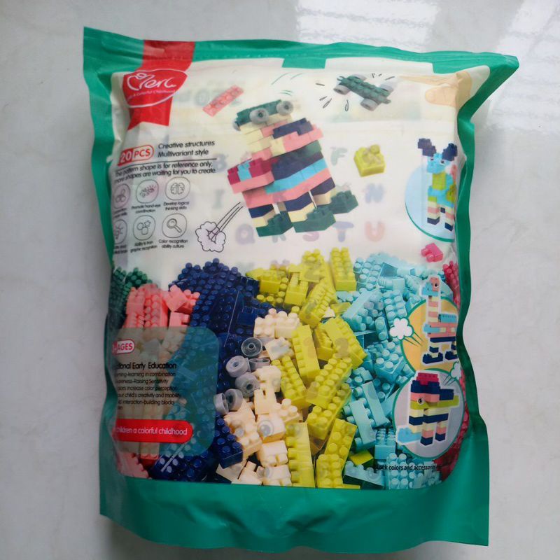 Mainan balok bricks | DIY Granular Building Block | Interesting small square grain