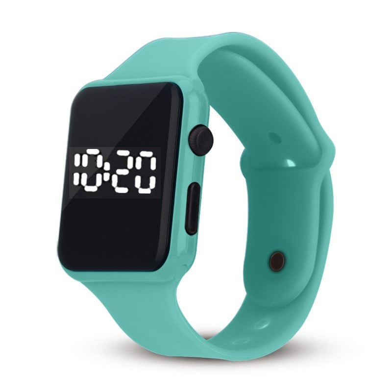 ✅COD MESIN JAPAN !! JAM TANGAN LED WANITA PRIA RUBBER DIGITAL WATCH MURAH BERKUALITAS JF037-Tosca (LED Putih)