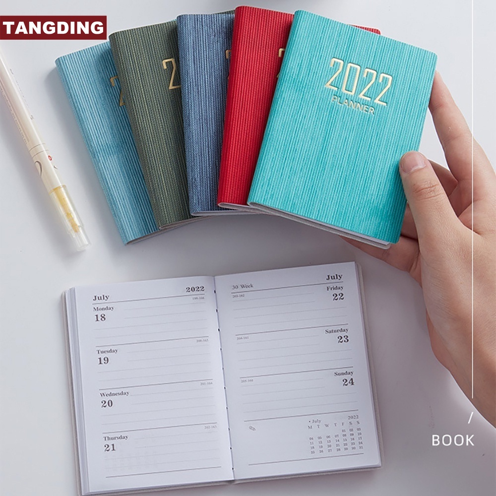 (Cod Tangding) Buku Agenda Mingguan Mini Portable 2022 A7 365 Hari Untuk Sekolah / Kantor