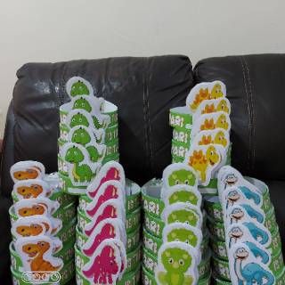 Topi custom ultah ulang  tahun  dino upin  ipin  unicorn 