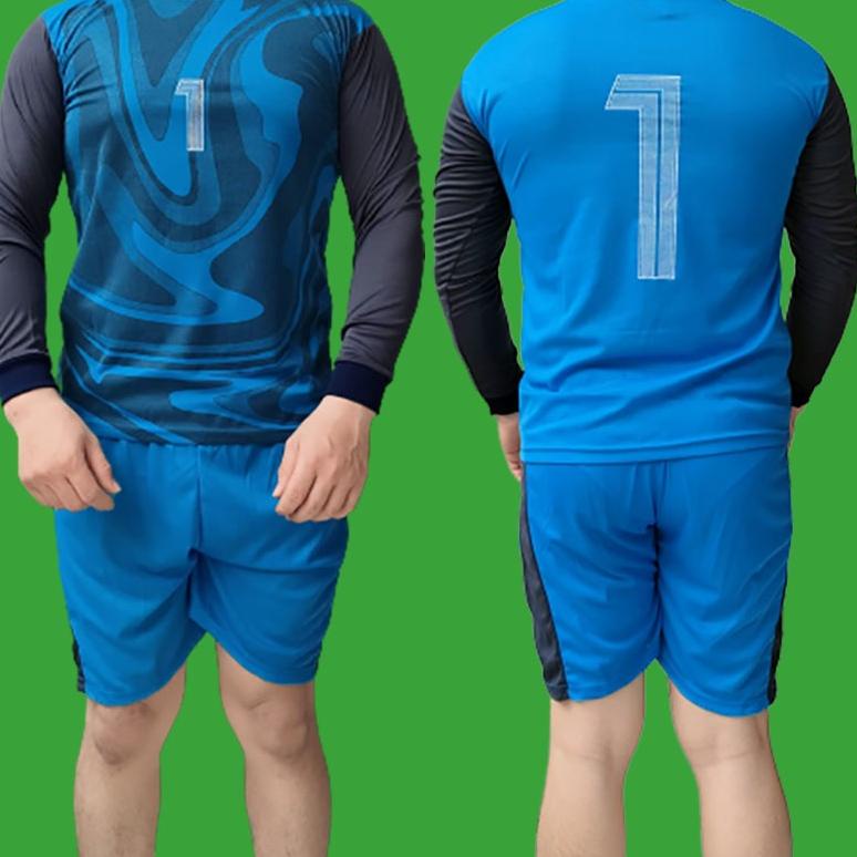 Frx60 BAJU KAOS BOLA SETELAN KIPER PANJANG TIMNAS INDONESIA FUTSAL PRIA / COWOK DEWASA BATIK WAVE GA