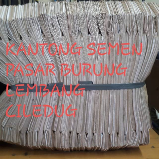 Kantong Kertas Semen untuk Bungkus Burung dan Beras, Isi 100 Lembar, Ukuran 20x30 cm