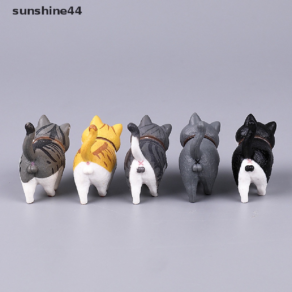 Sunshine 1PC Mainan Action Figure Kucing Mini Bahan PVC Untuk Dekorasi