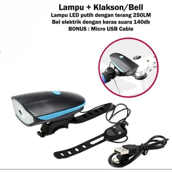 Lampu Depan Sepeda dan Klakson