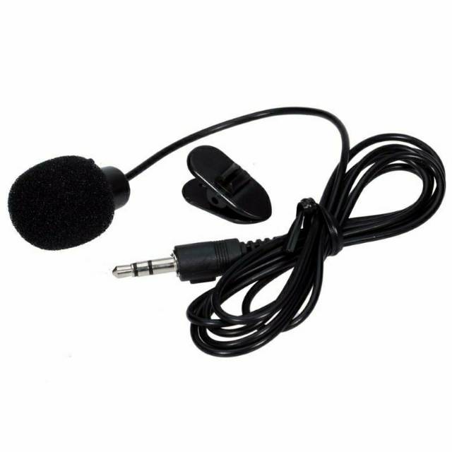 3.5mm Microphone with Clip for Smartphone / Laptop / Tablet PC - SR-503 - Black