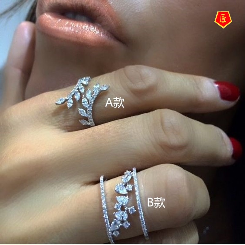 [Ready Stock]Fashion Personality Diamond-Studded Ring