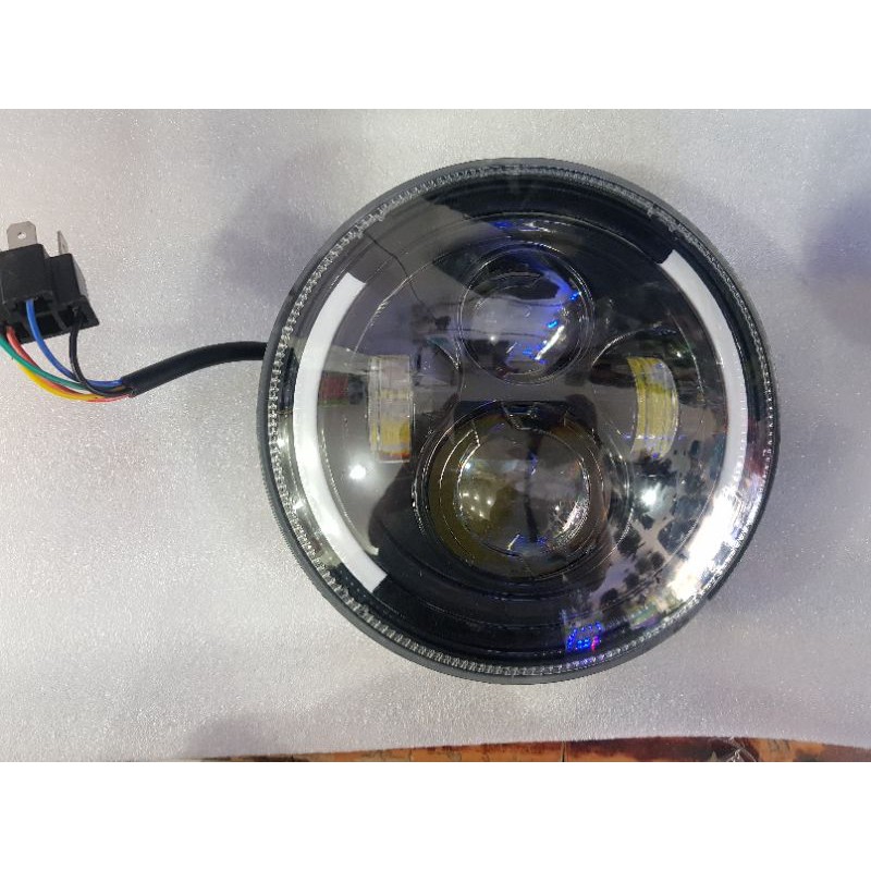 Lampu depan led projector daymaker harley 7 inch Hi low