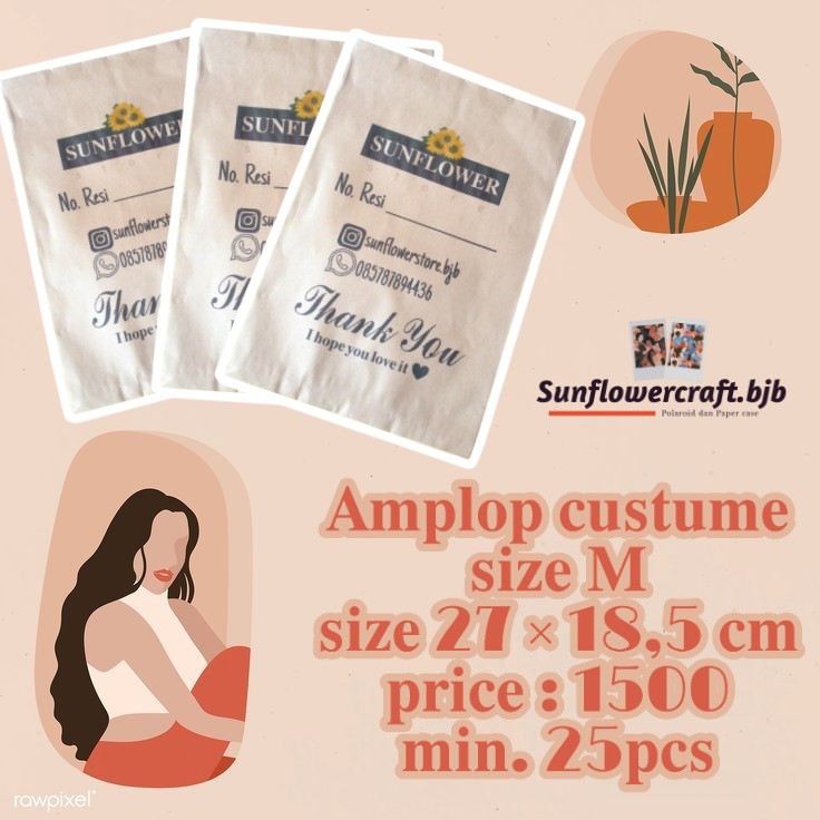 

(MIN.25) Amplop Custume Size M