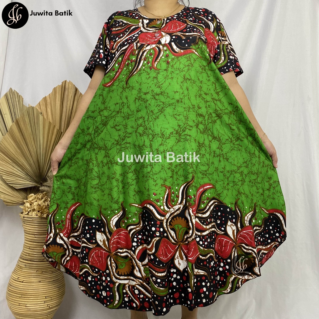 Juwita Batik - Daster Payung Jumbo LD 130 Model Nagita Busui Kancing Dada Kekinian