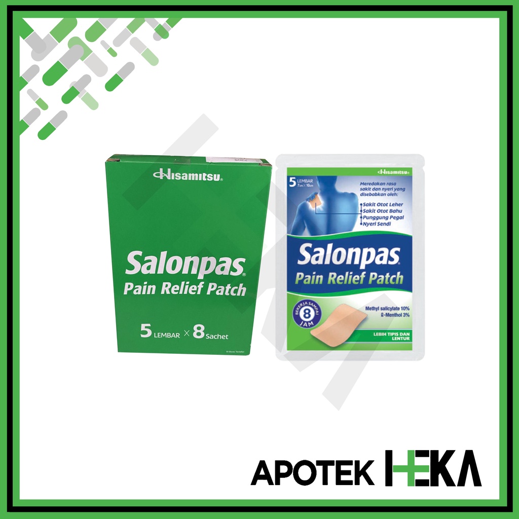 Salonpas Pain Relief Patch 7cmx10cm Box isi 8x5 Lembar (SEMARANG)