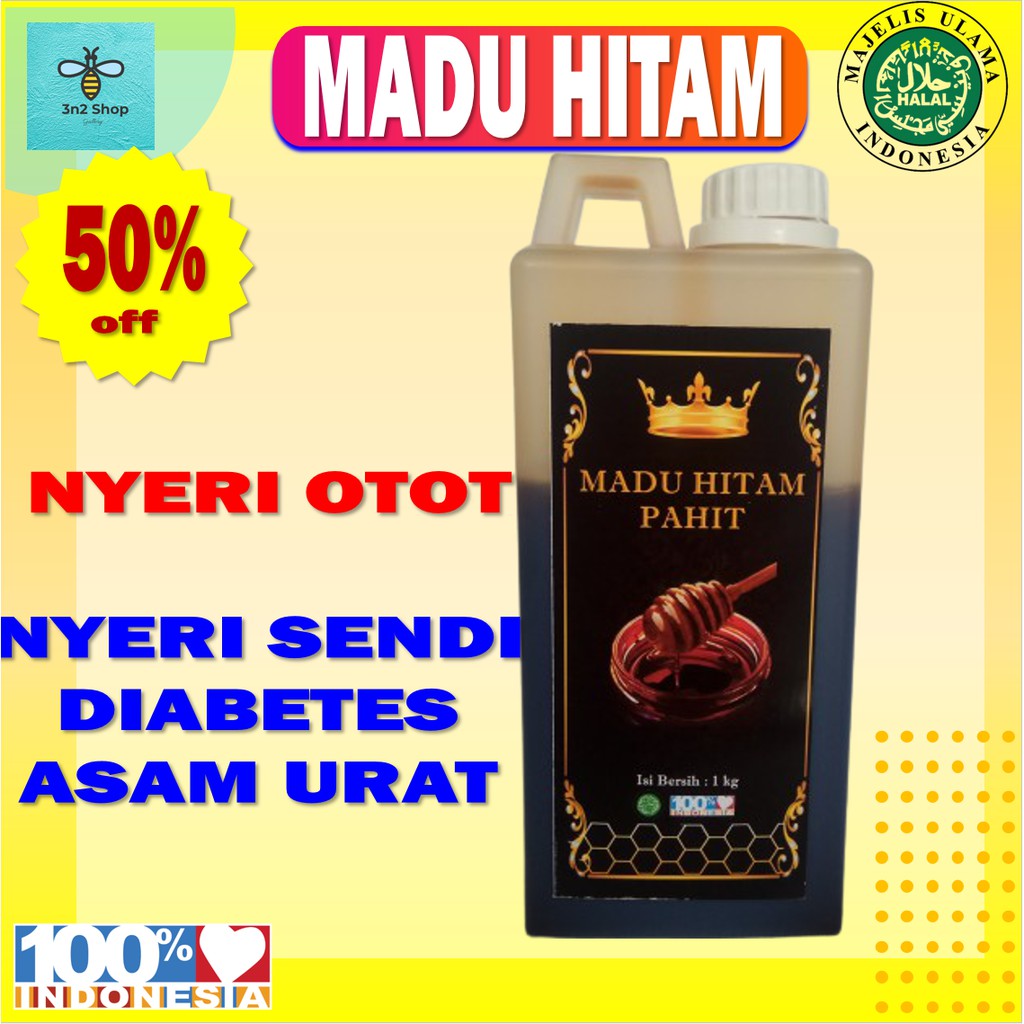 

madu hitam pahit asli original black honey kuromitsu ekonomis 1000Gram