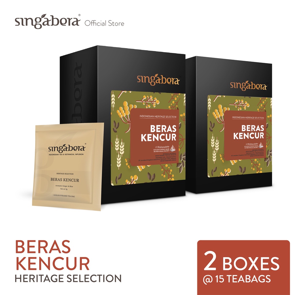 

Singabera Beras Kencur -Heritage selection-2 box @15 teabags in sachet