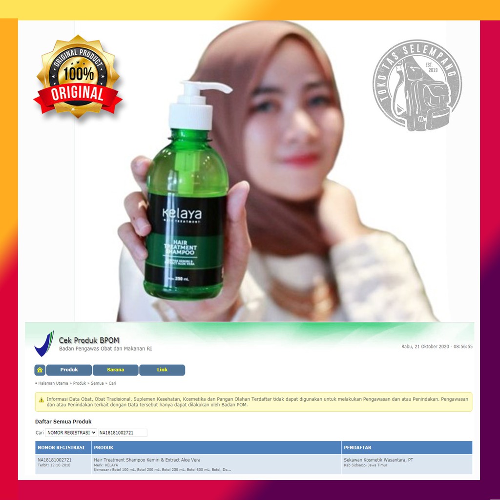 KELAYA HAIR TREATMENT SHAMPOO Original BPOM Sampo Alami Mencegah Rambut Bercabang Rontok Kebotakan-1