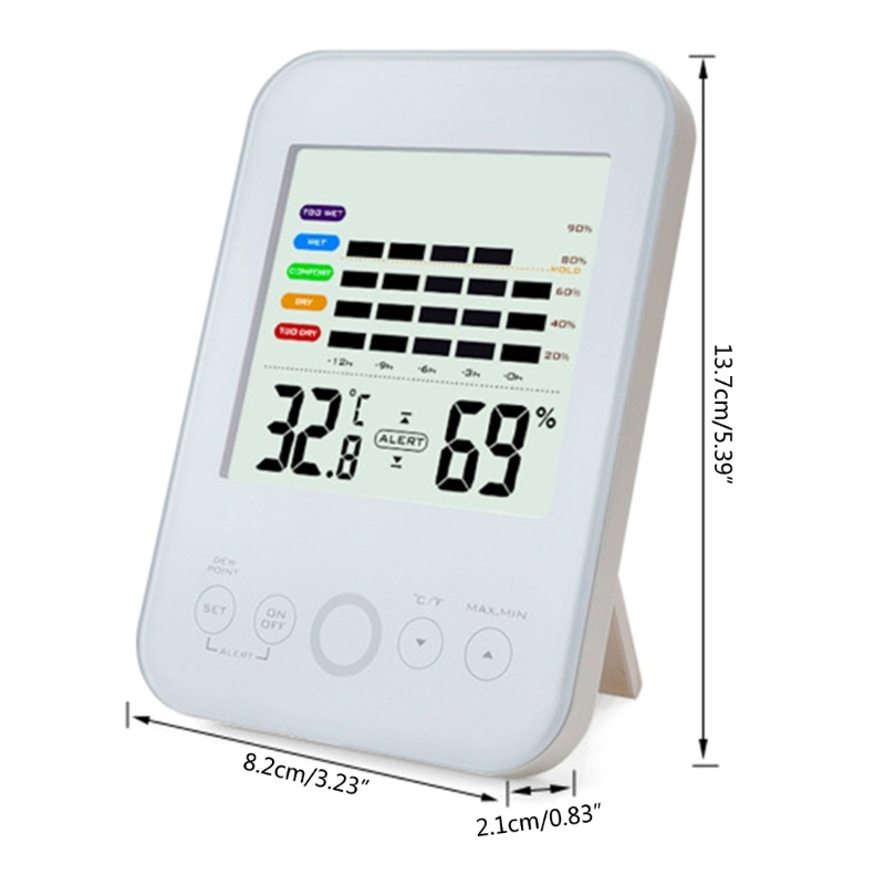 Termometer Hygrometer Digital Pengukur Suhu Kelembaban Stasiun Cuaca