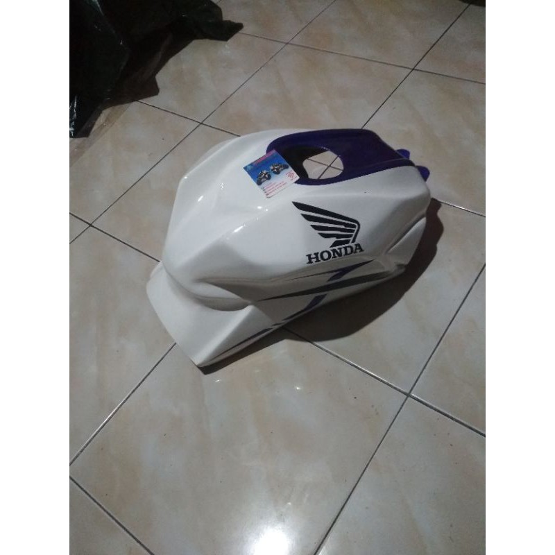 Kondom tangki CB 150 R Old BESIC NEW CBR250RR Putih list Biru j421
