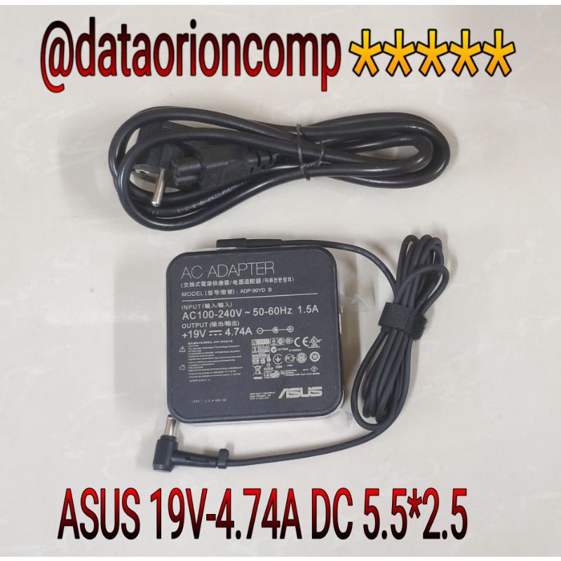 Adaptor Charger Asus 19V 4.74A kotak DC 5.5*2.5 mm for Asus X550 X550D X550DP X550Z X550ZE