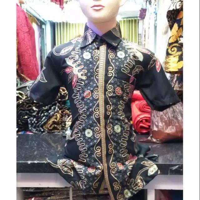 Kemeja Batik Anak /batik Anak Motif Rambat /tanjung Pink /kamboja Gold /paya