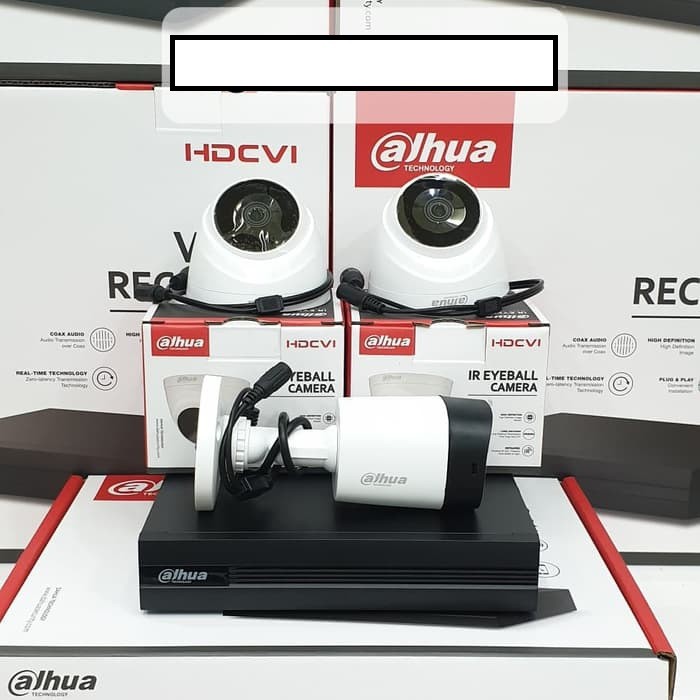 Paket CCTV Dahua 2MP DVR 4 Channel 3 Kamera Siap Pasang