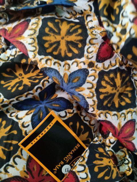 Benang Raja Hem Batik Lengan Pendek Ukuran Jumbo 2xl 3xl