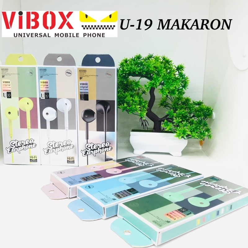 PROMO HANDSFREE U19 MAKARON PACKING KOTAK CHROOM PANJANG PREMIUM STYLE