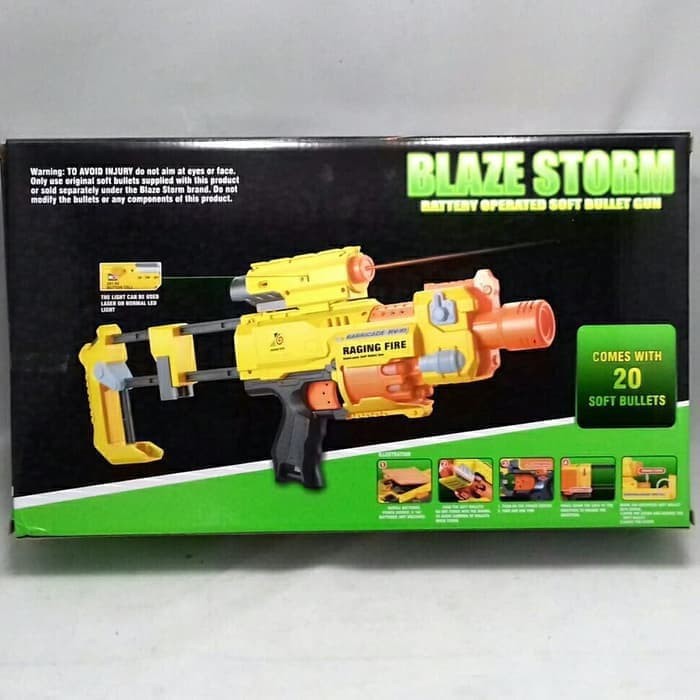 ozihouse-MAINAN NERF GUN PISTOL BLAZE STORM GA PAKE KOKANG LAGI