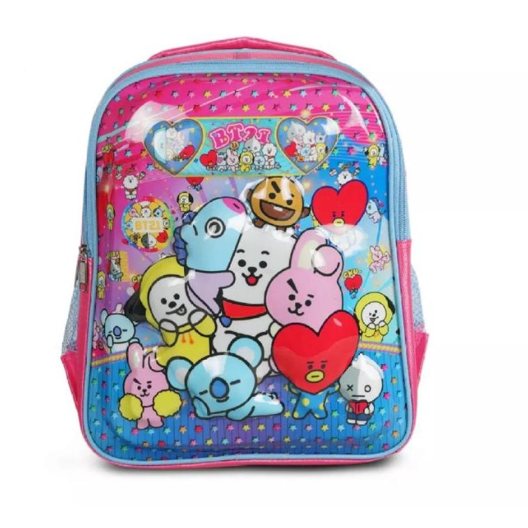 Tas Ransel Sekolah Anak BT21/Tas Ransel Sekolah KARAKTER BT21/Tas Ransel Sekolah SD TK/ BT21 3d 9F7