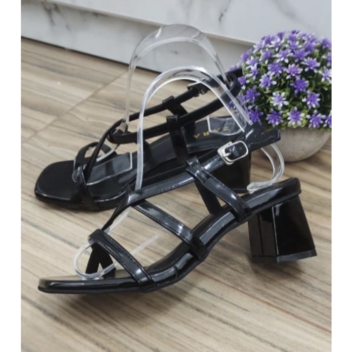 heels tali wanita/ sandal hak tahu 5cm