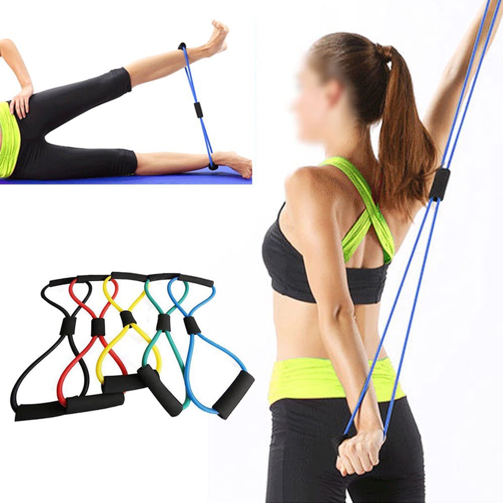 PERLENGKAPAN OLAHRAGA JS-8 Alat olahraga Tali Elastis Yoga Alat Olah Raga Elastic Band Fitness Gym Tali Karet Pilates Stretch Rope Tali Stretching Fitness Gym TERMURAH BISA COD