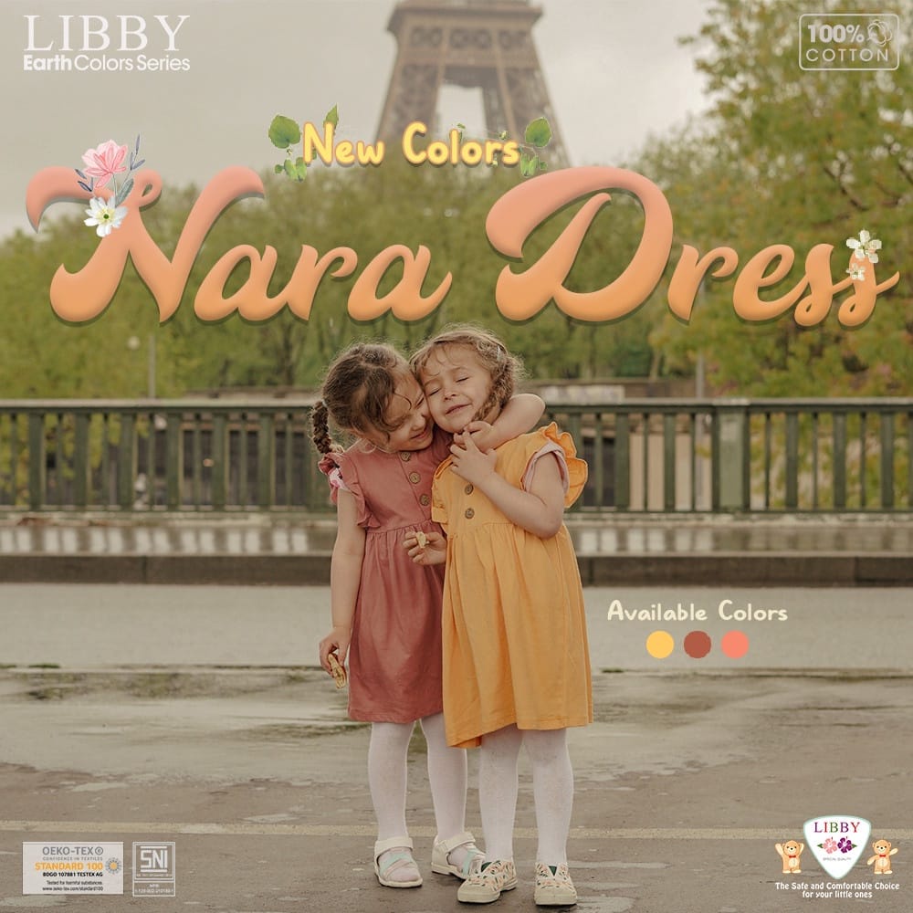 Libby Earth Series Nara Dress 0-6 Tahun Dress Bayi Dan Anak Perempuan Arevyonlineshop