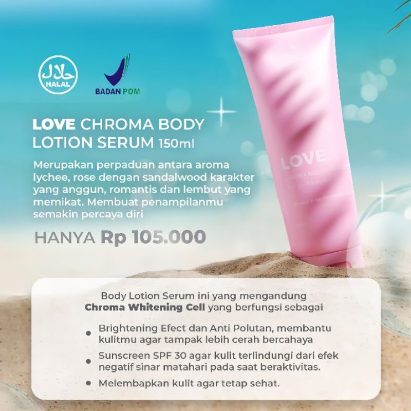 Chroma body lotion serum benings indonesia