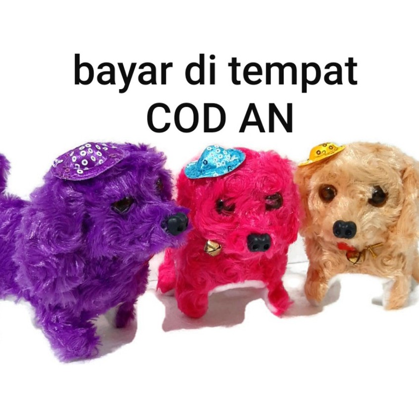 Mainan Anak Perempuan Boneka Anjing Anak Bayi Berjalan Besuara