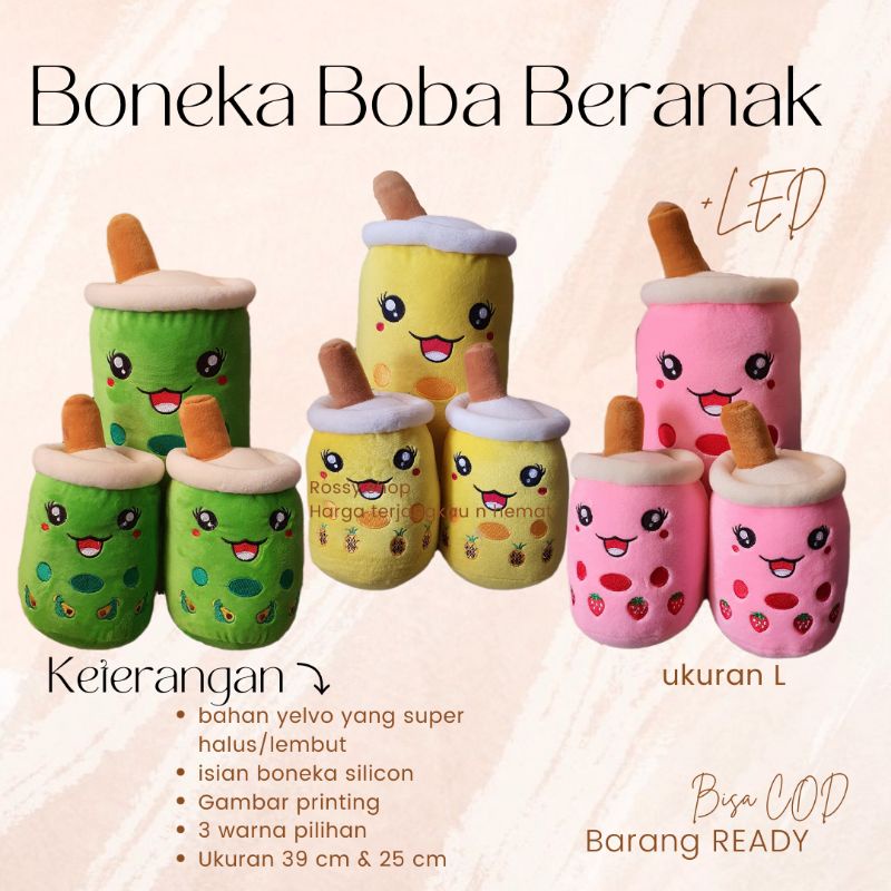 boneka boba beranak/boneka boba beranak led/boneka boba