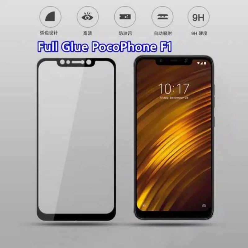 Tempered Glass Xiaomi Pocophone F1 Full Cover Protector Premium Quality