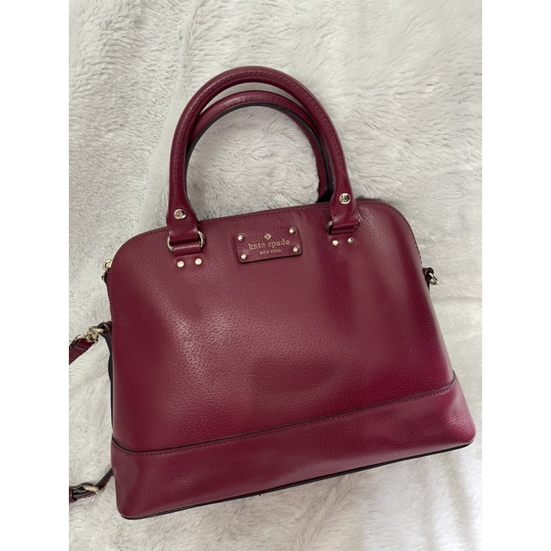 Kate Spade Rachelle Small Red Plum Preloved
